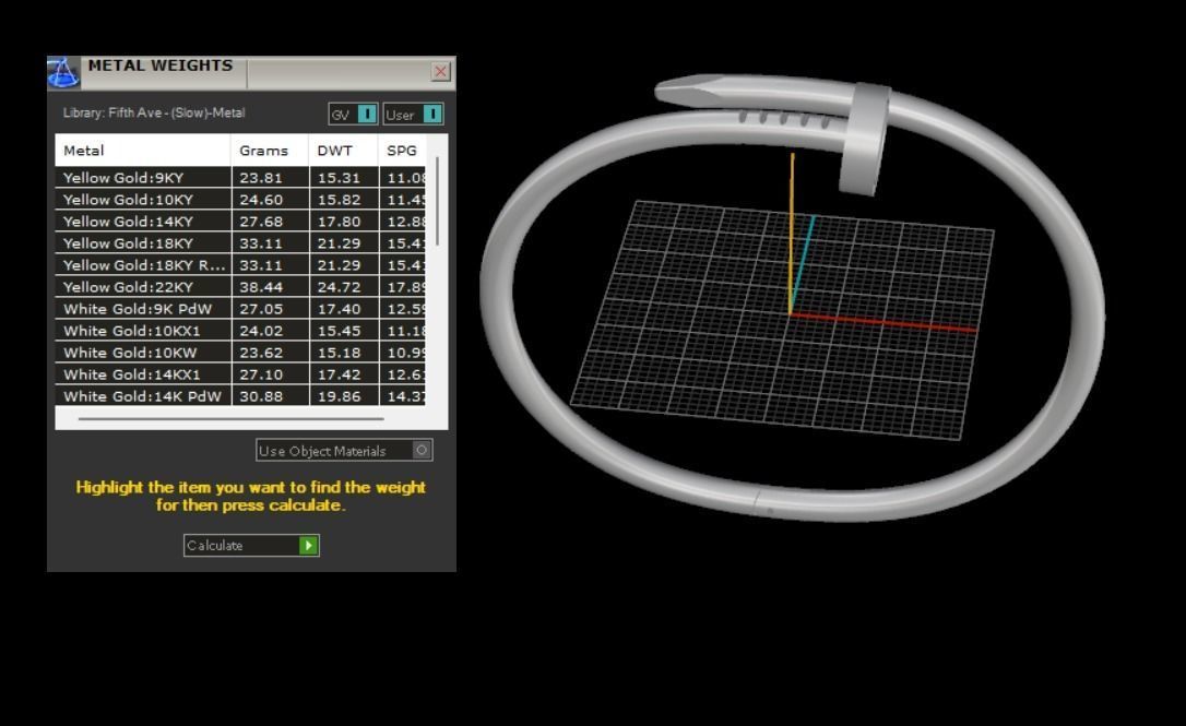 Juste un clou Bracelet 17 Size N111 3D print model_8