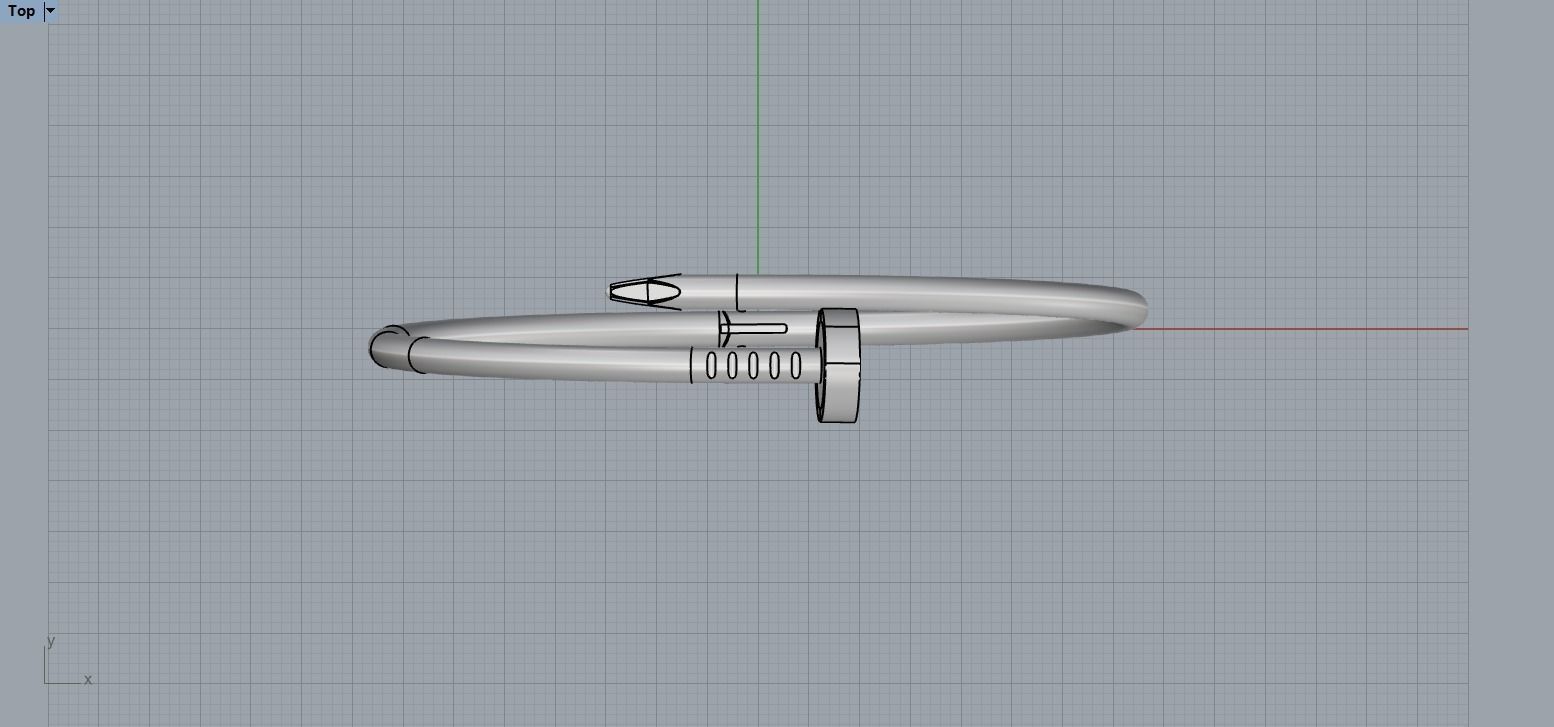 Juste un clou Bracelet 20 Size N114 3D print model_7