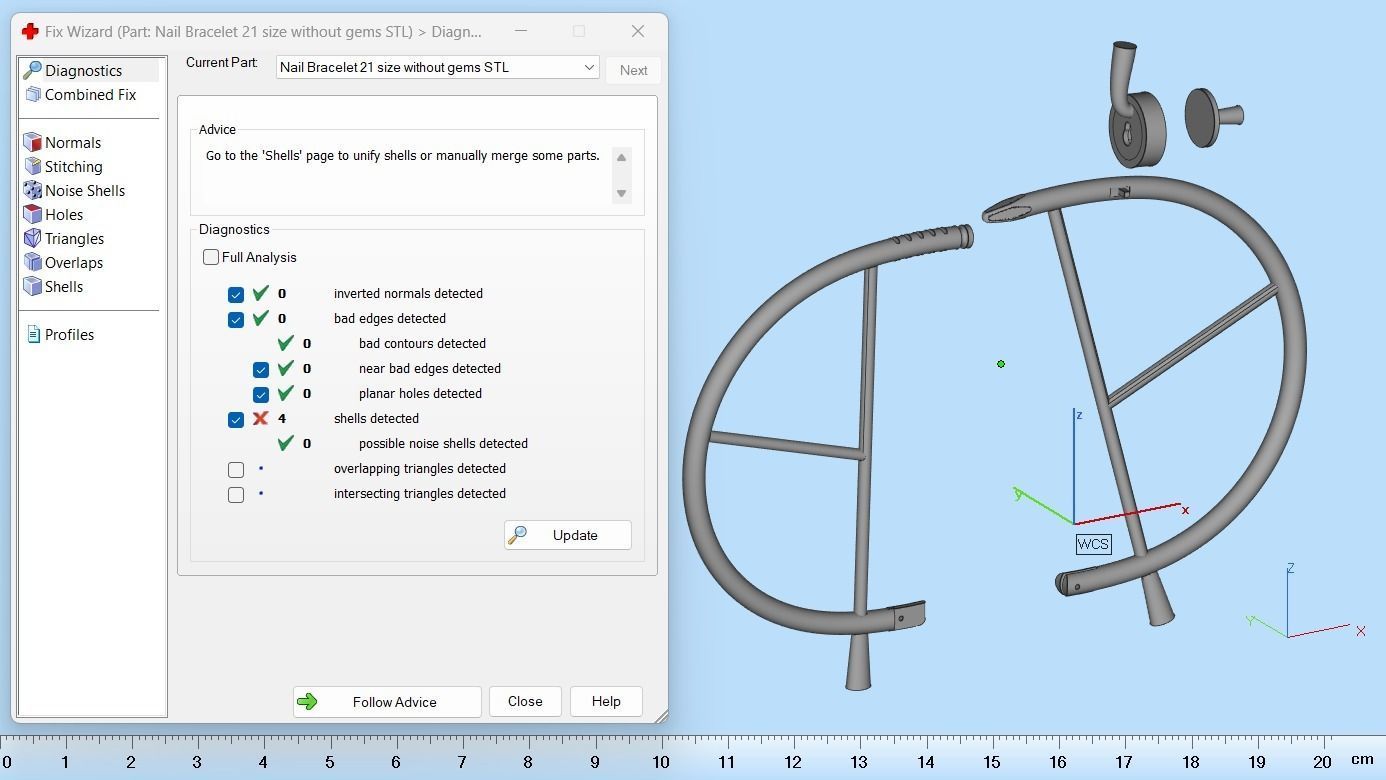 Juste un clou Bracelet 21 Size N115 3D print model_9