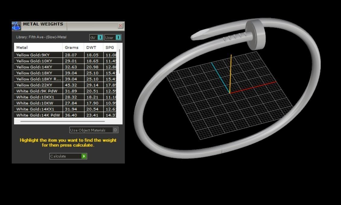 Juste un clou Bracelet 21 Size N115 3D print model_8