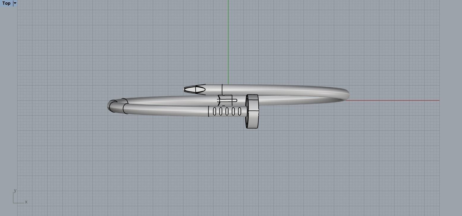 Juste un clou Bracelet 21 Size N115 3D print model_7