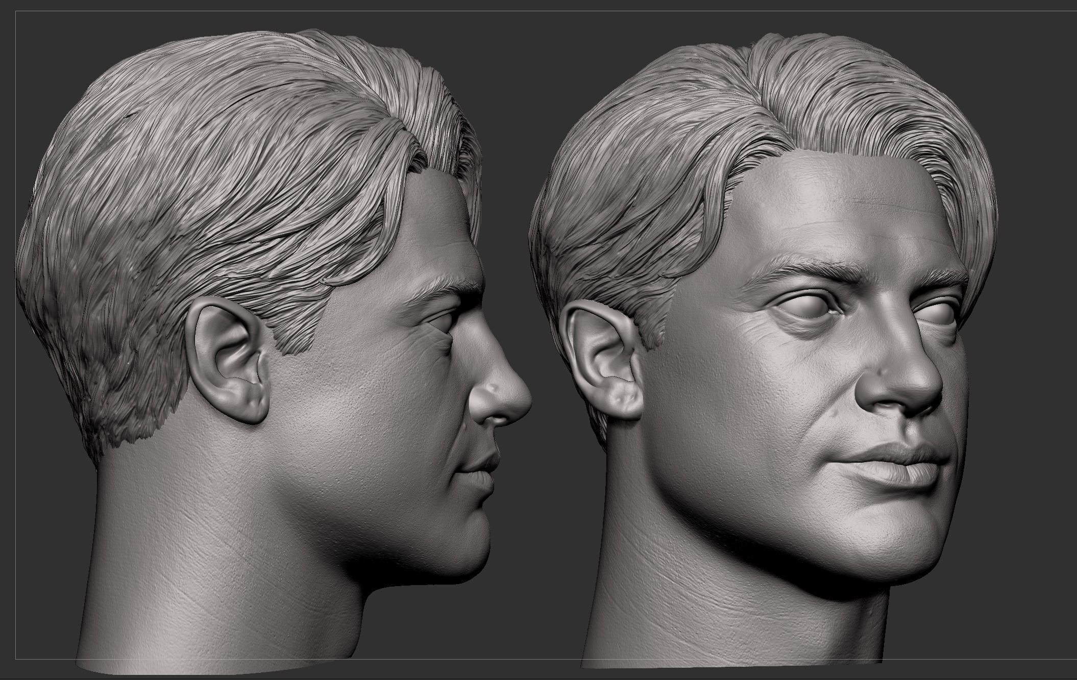 Rick O connell- Brendan Fraser Head 3D print model_5