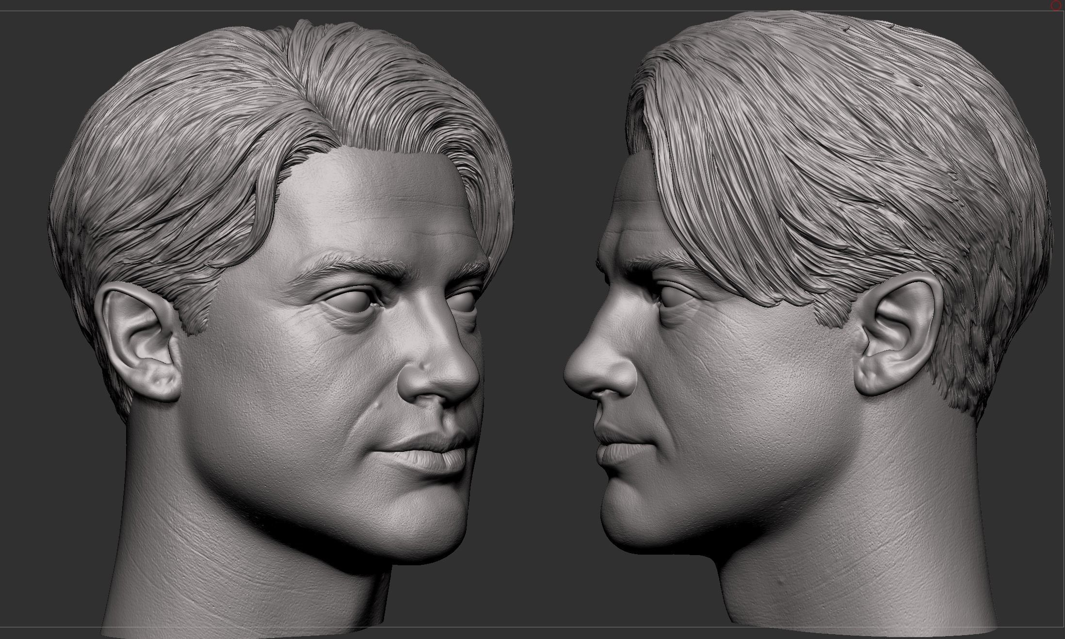 Rick O connell- Brendan Fraser Head 3D print model_4