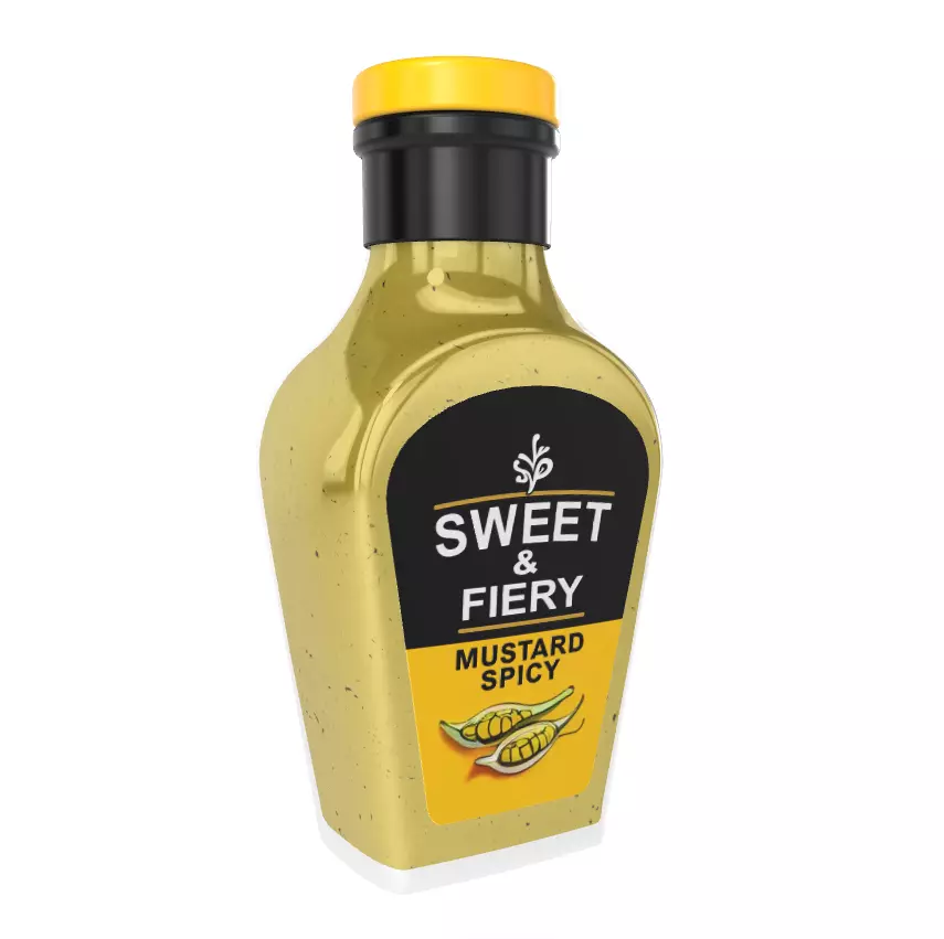 Sweet and Spicy Mustard Sauce Free low-poly 3D model