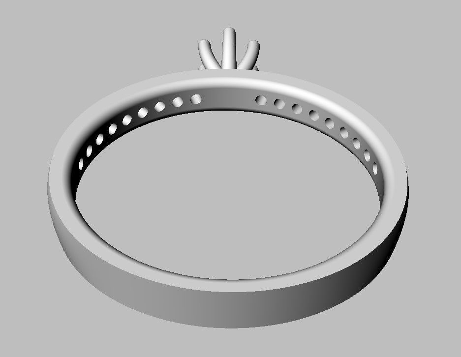 Diamond Engagement Ring 3D print model_20