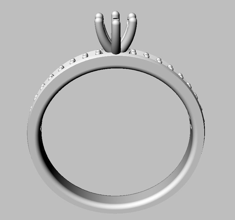 Diamond Engagement Ring 3D print model_19