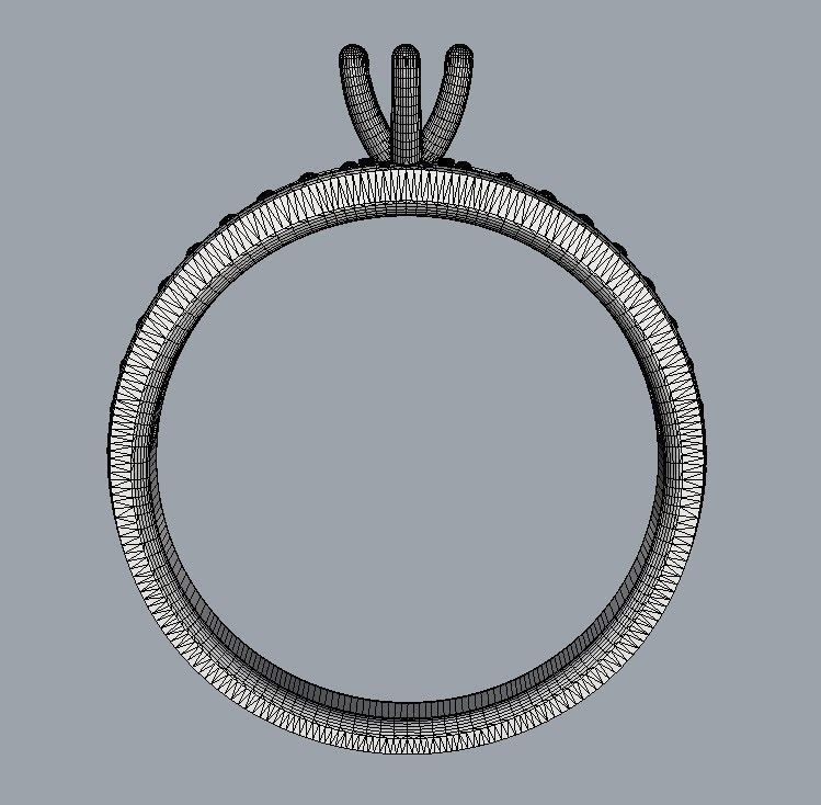 Diamond Engagement Ring 3D print model_16