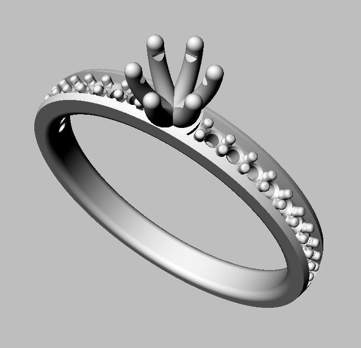 Diamond Engagement Ring 3D print model_22