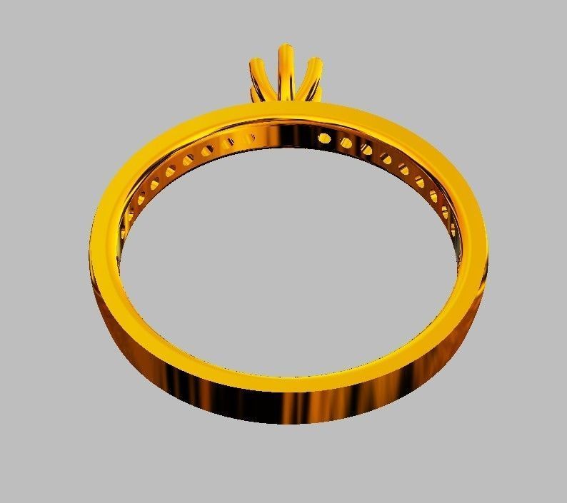 Diamond Engagement Ring 3D print model_11