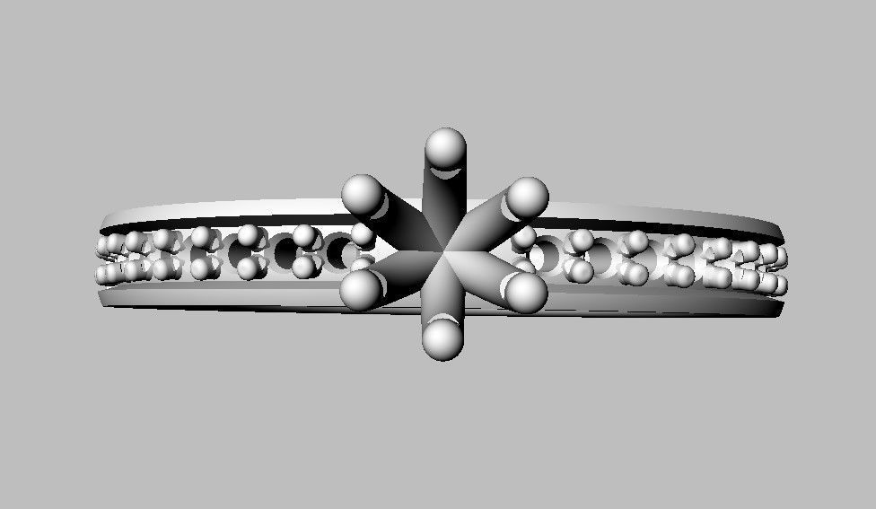 Diamond Engagement Ring 3D print model_23