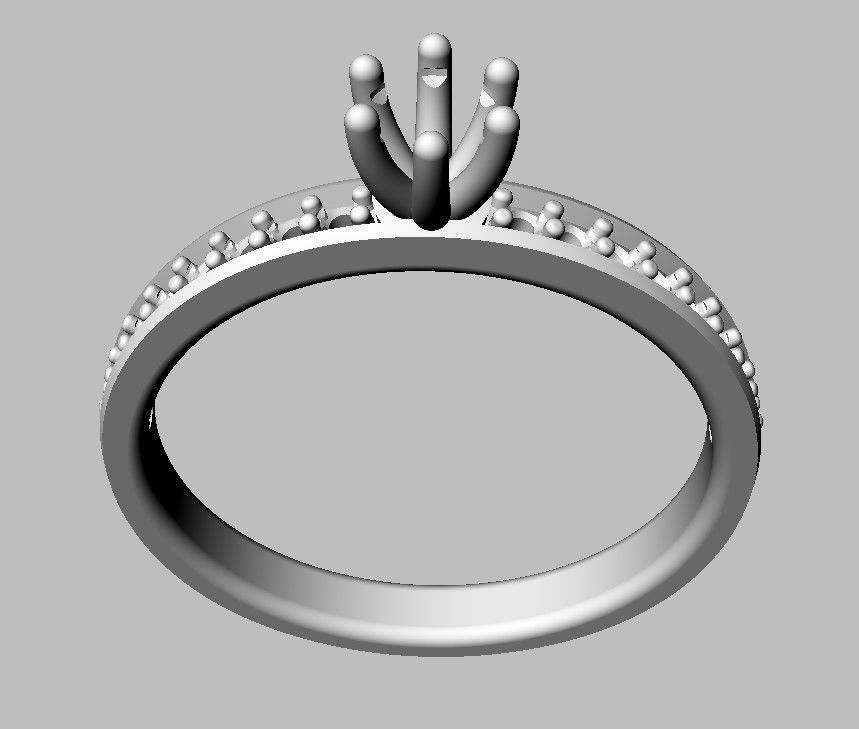 Diamond Engagement Ring 3D print model_24