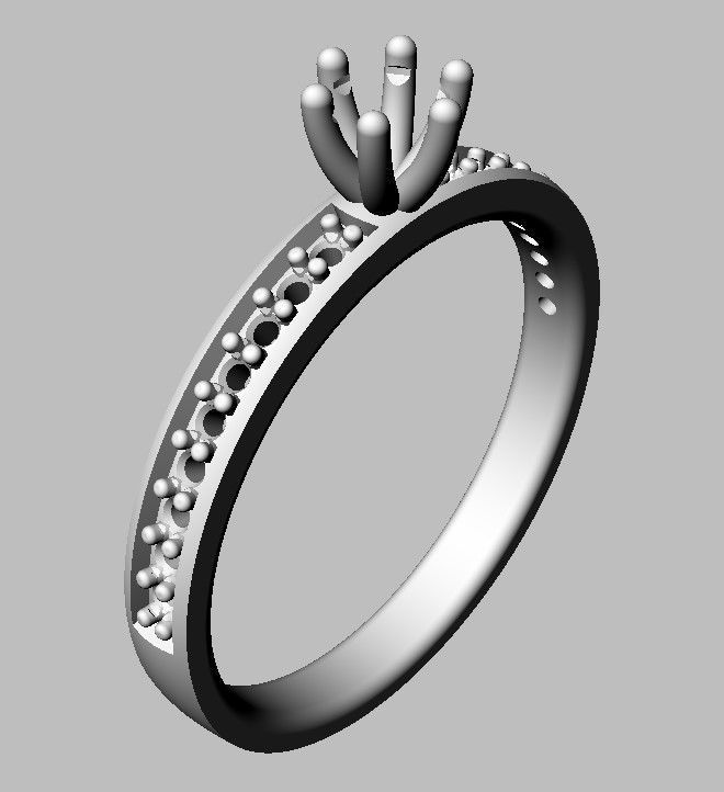 Diamond Engagement Ring 3D print model_18