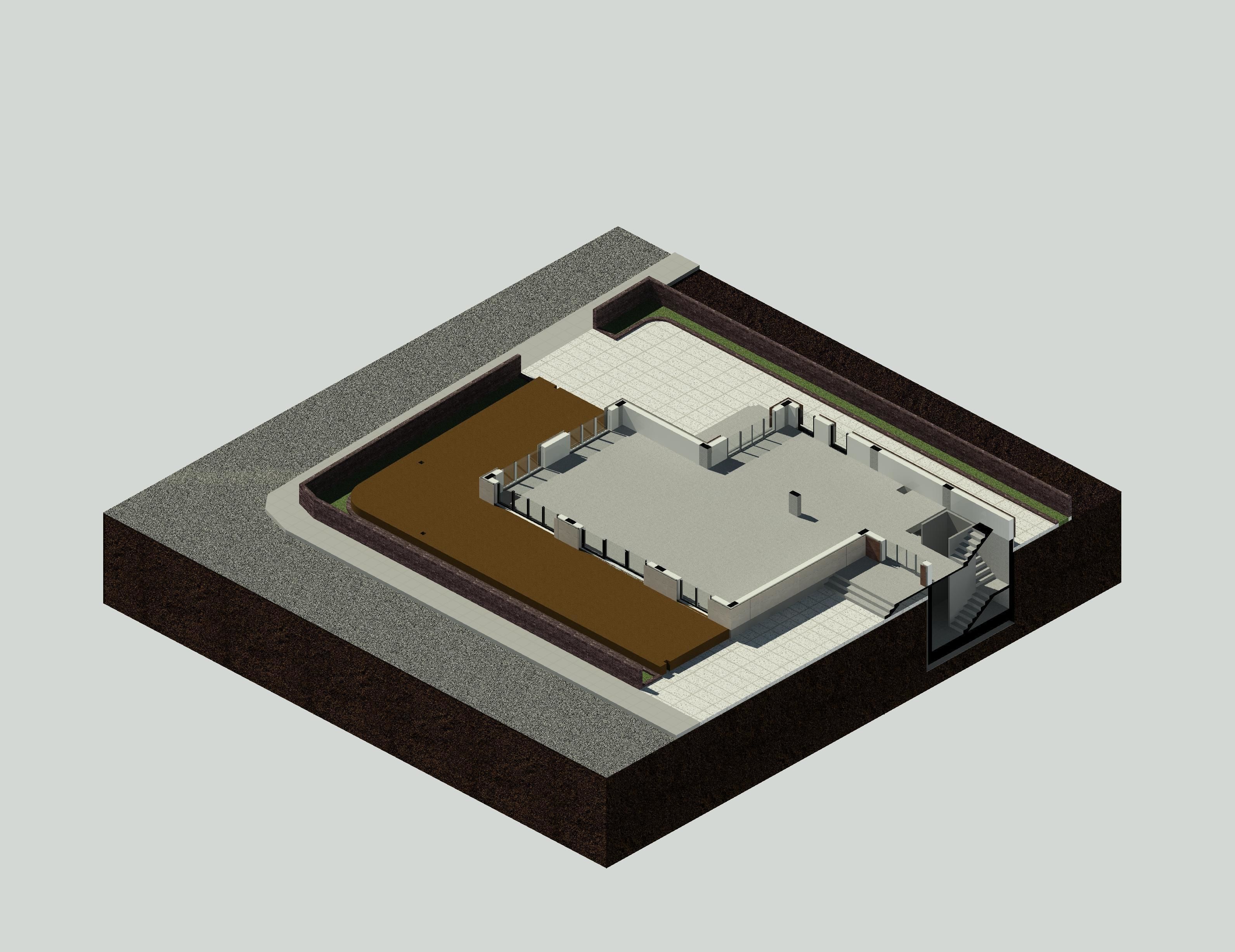 Restaurant Project Revit Low-poly 3D model_3