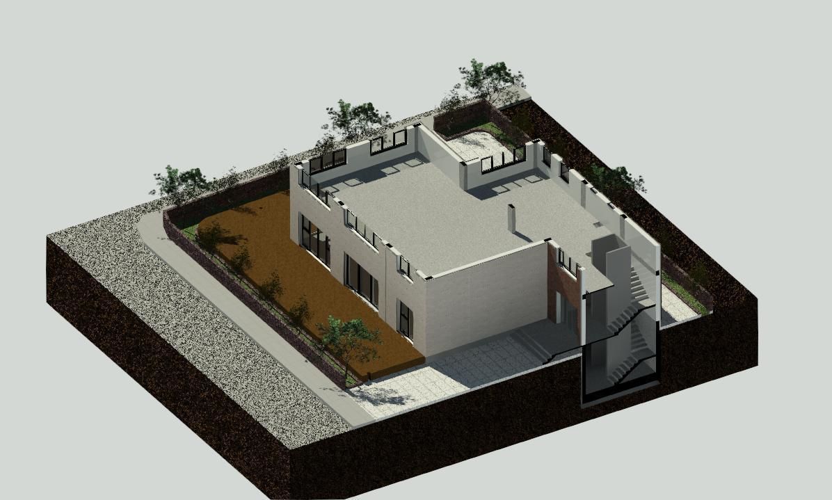 Restaurant Project Revit Low-poly 3D model_2