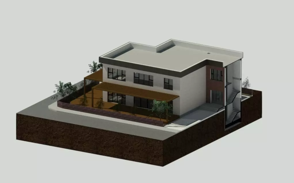 Restaurant Project Revit Low-poly 3D model_0