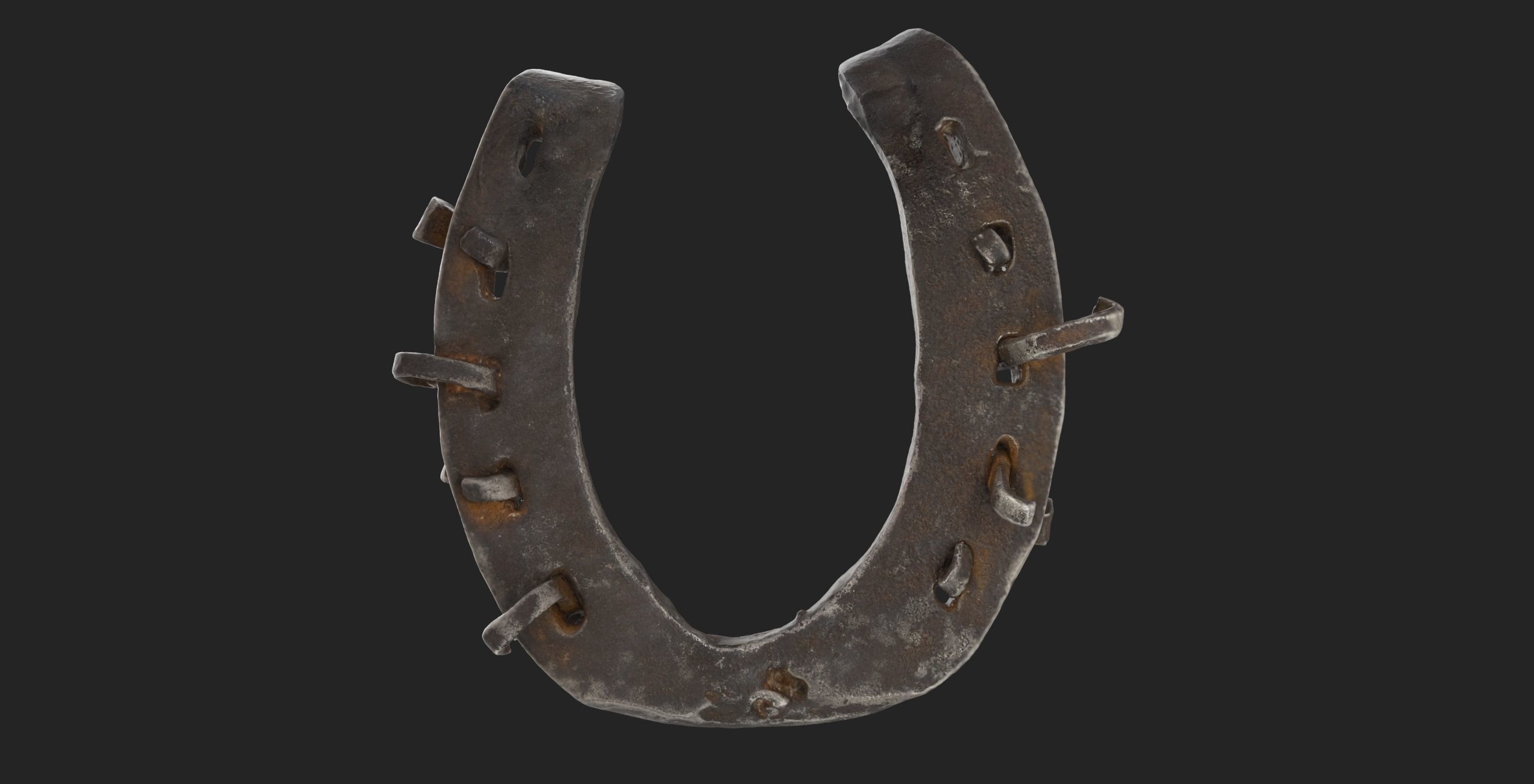 Horseshoe old Low-poly 3D model_3