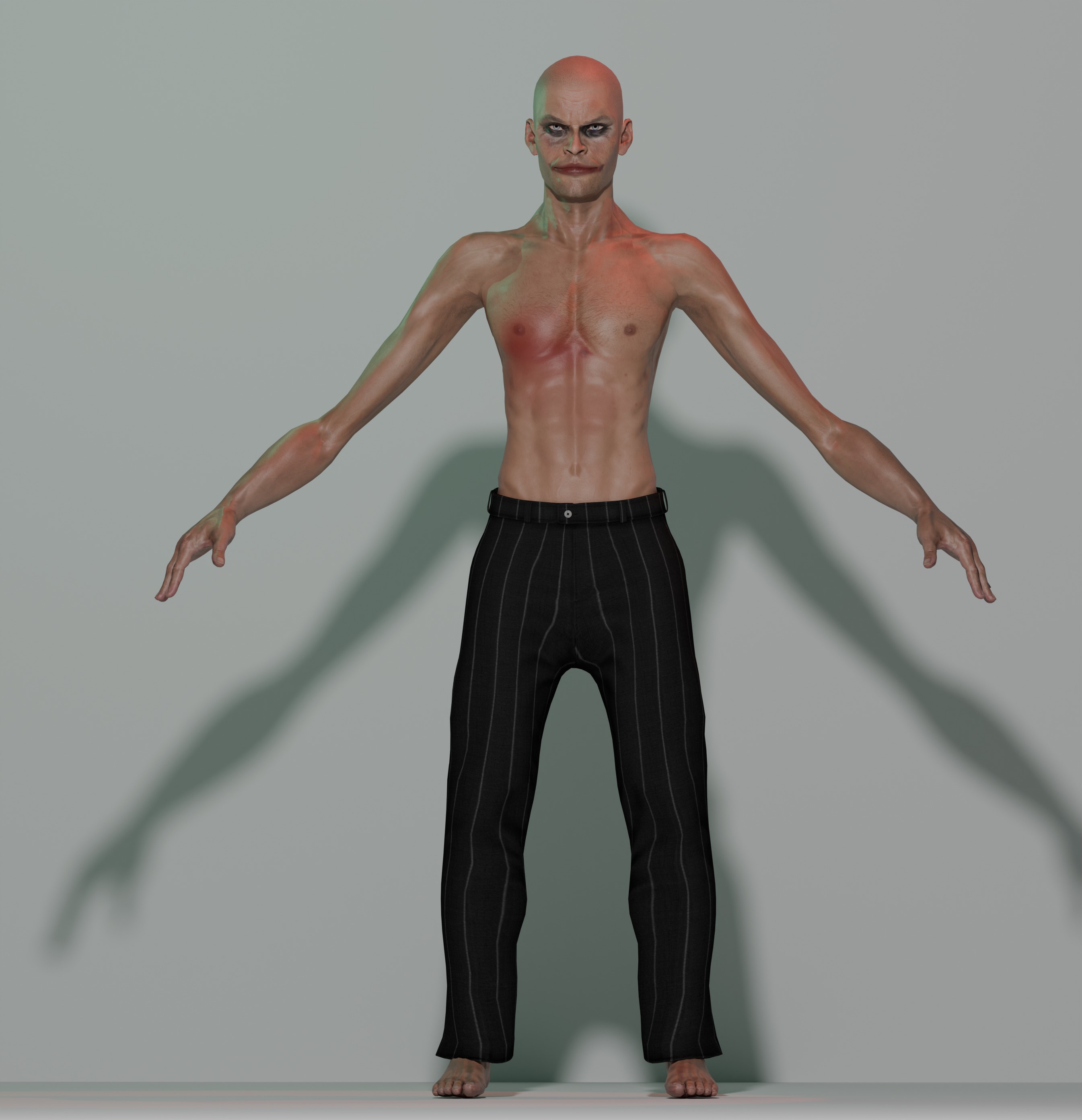 Joker - Concept 3D Model Rigged - Low Poly - 2K Textures Low-poly 3D model_3