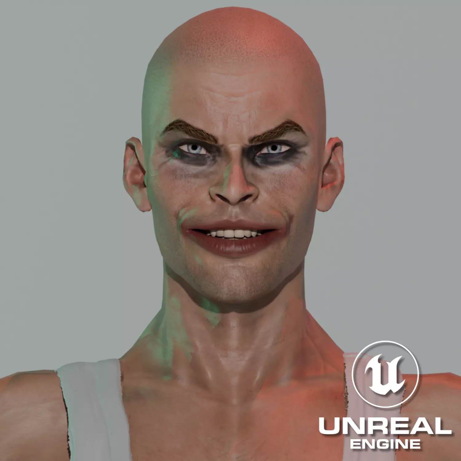 Joker - Concept 3D Model Rigged - Low Poly - 2K Textures Low-poly 3D model_0