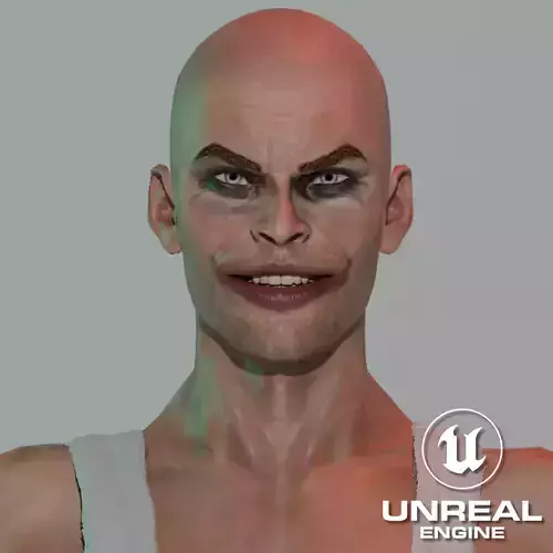 Joker - Concept 3D Model Rigged - Low Poly - 2K Textures