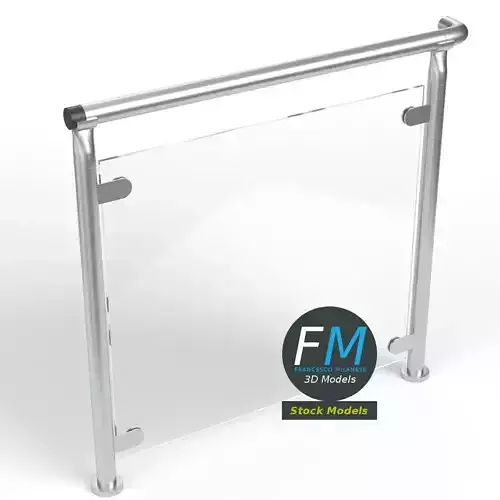 Glass handrail module 1 3D model