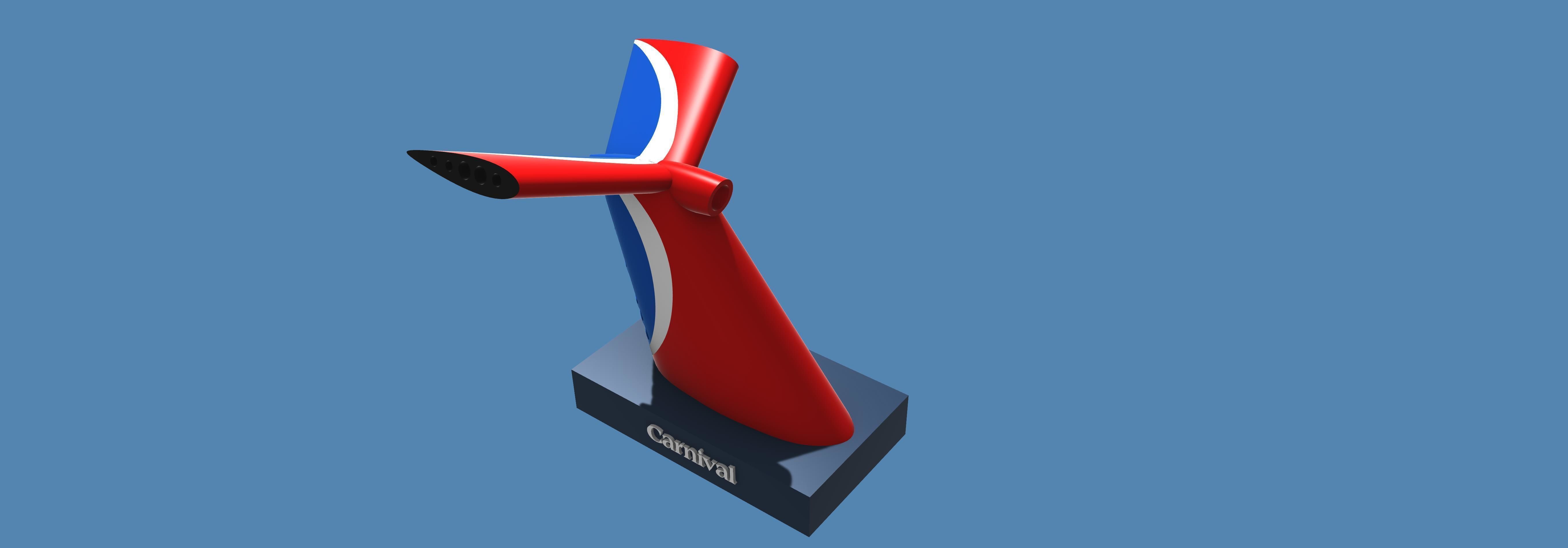 Iconic funnels - Carnival cruise ships 3D print model_1