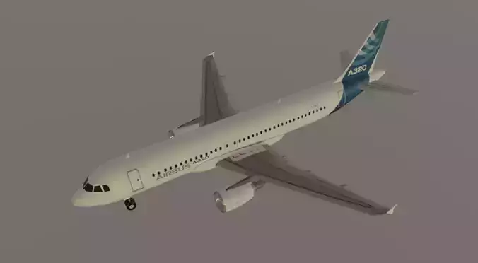 Airbus a320-214 airbus house livery 3D model