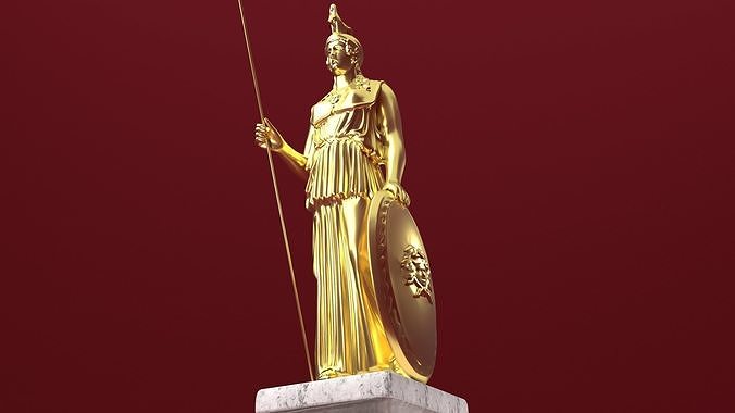 Athena Statue 4K 3D model