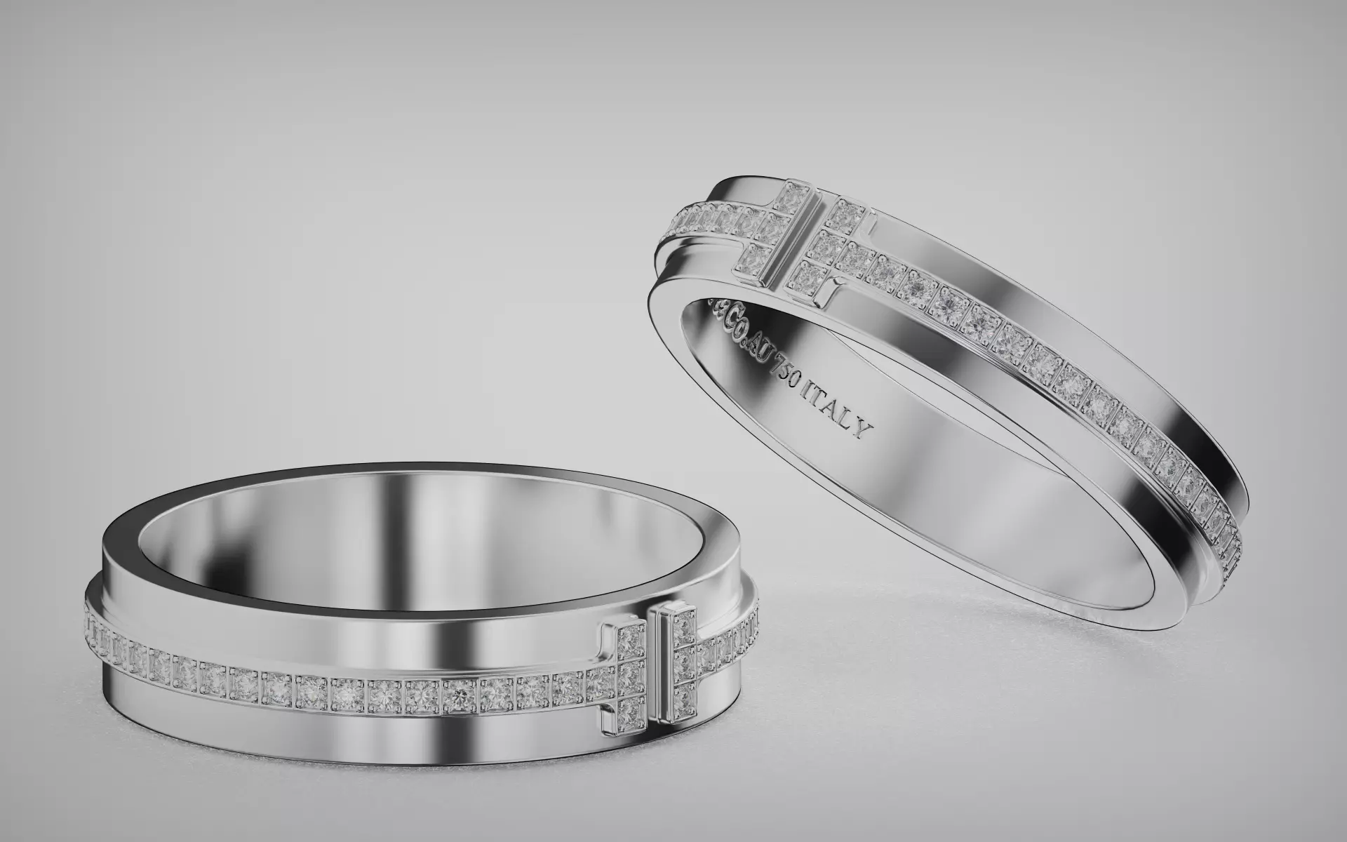 Tiffany two rings 3D print model