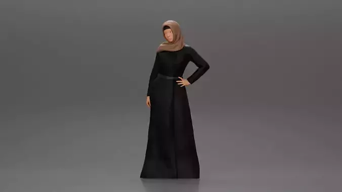 woman in Hijab Abaya Dress