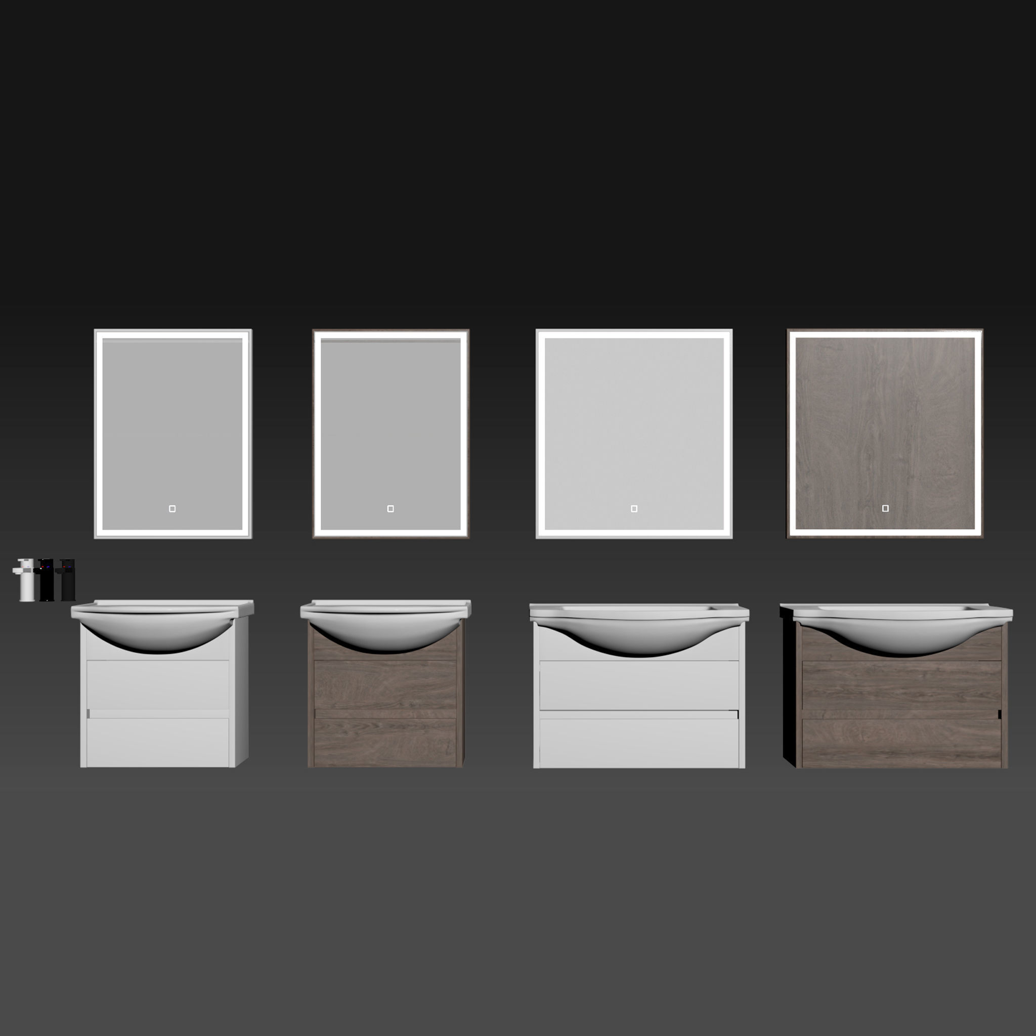 Furniture set Sydney 6080 White Oak Rochelle 3D model CGTrader