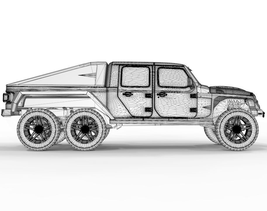 Jeep Gladiator 2020 6X6 Edition  3D model_13