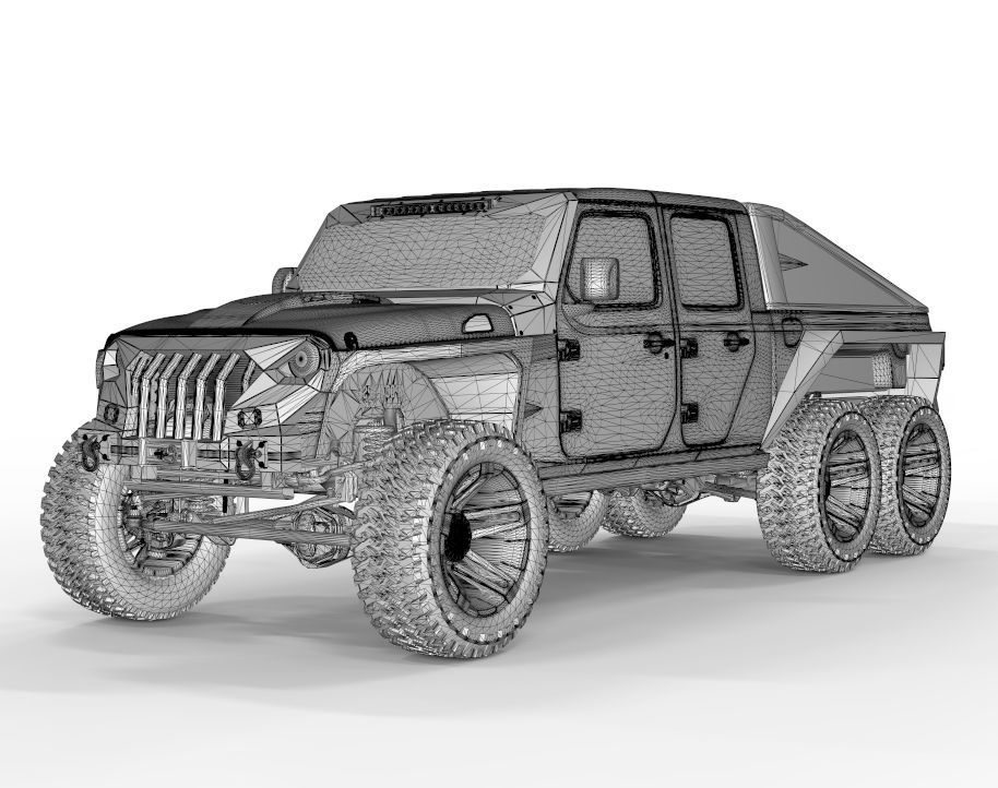 Jeep Gladiator 2020 6X6 Edition  3D model_11