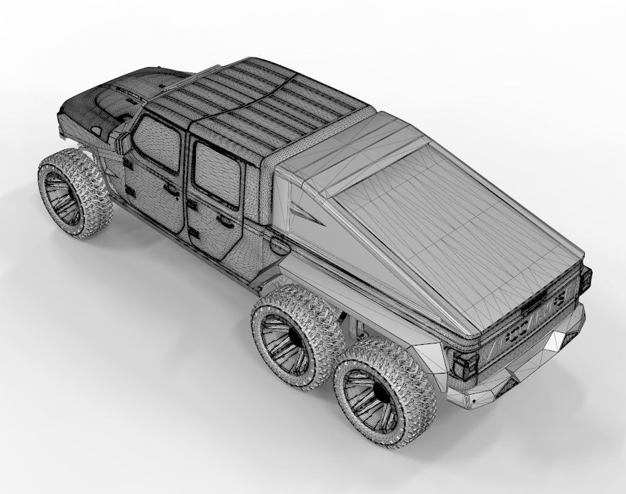 Jeep Gladiator 2020 6X6 Edition  3D model_8