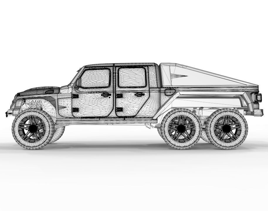 Jeep Gladiator 2020 6X6 Edition  3D model_12