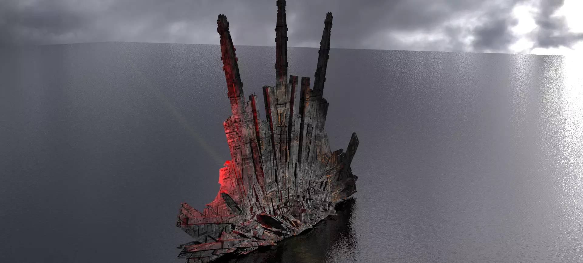 Crystal Magma Shard pillars 3D model