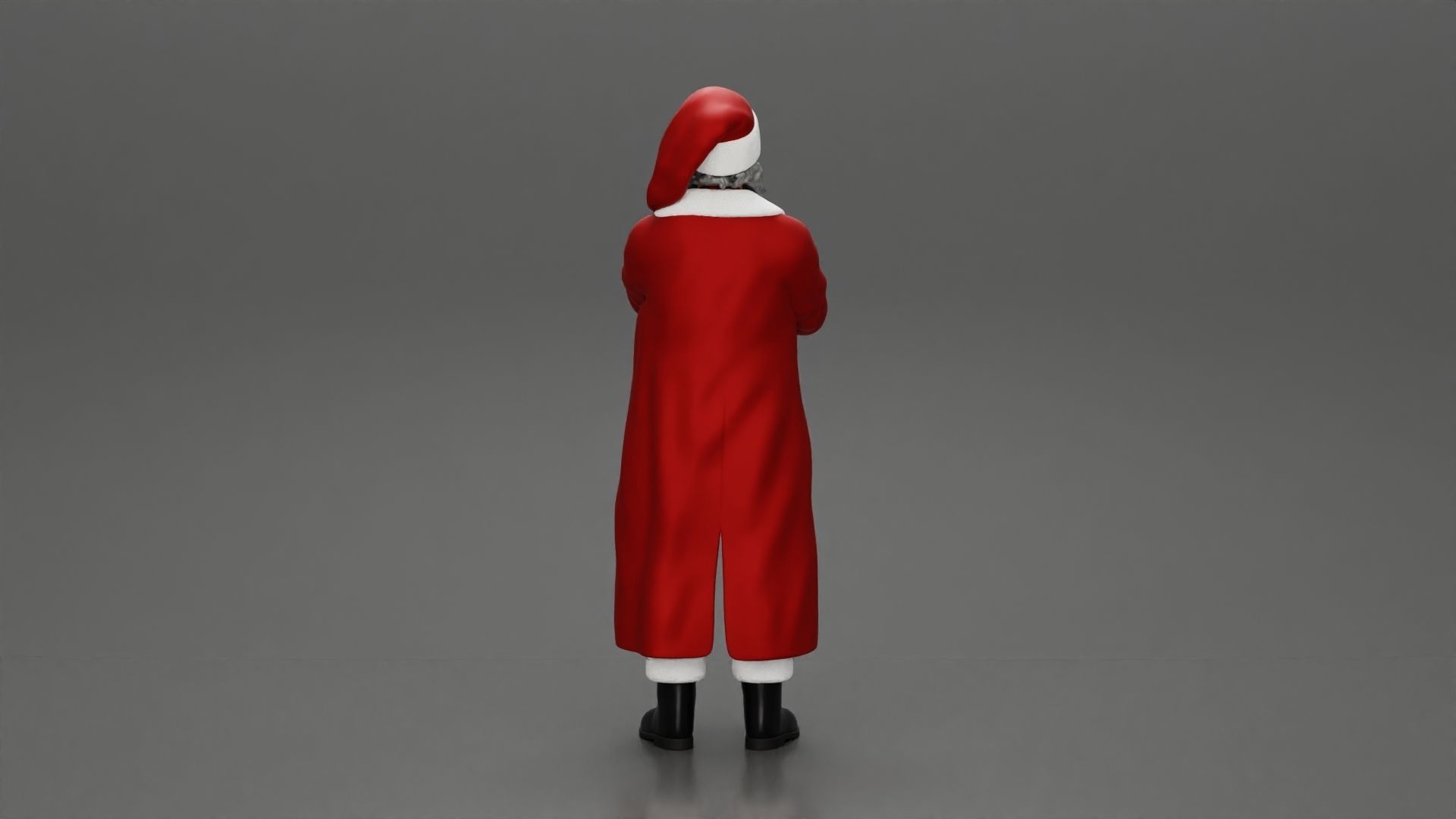 Santa Claus stands with his arms crossed 3D print model_3