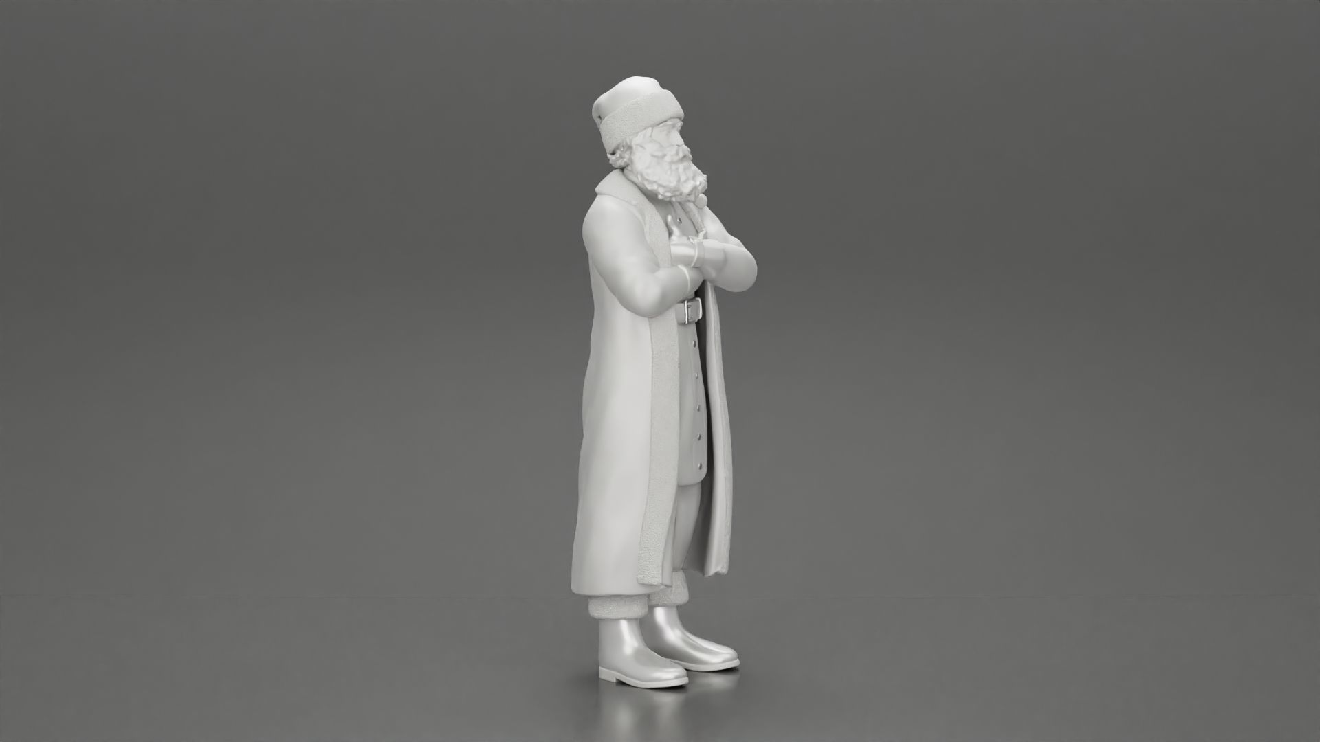 Santa Claus stands with his arms crossed 3D print model_7