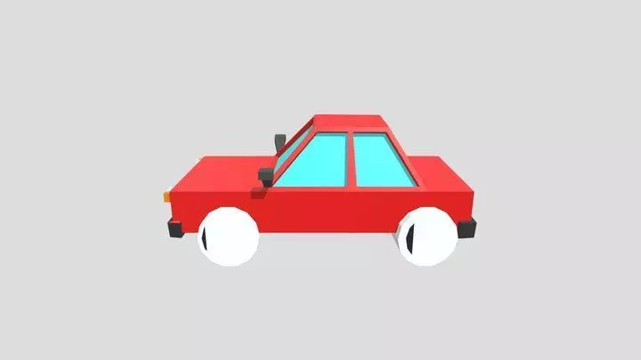 Low poly car Free low-poly 3D model