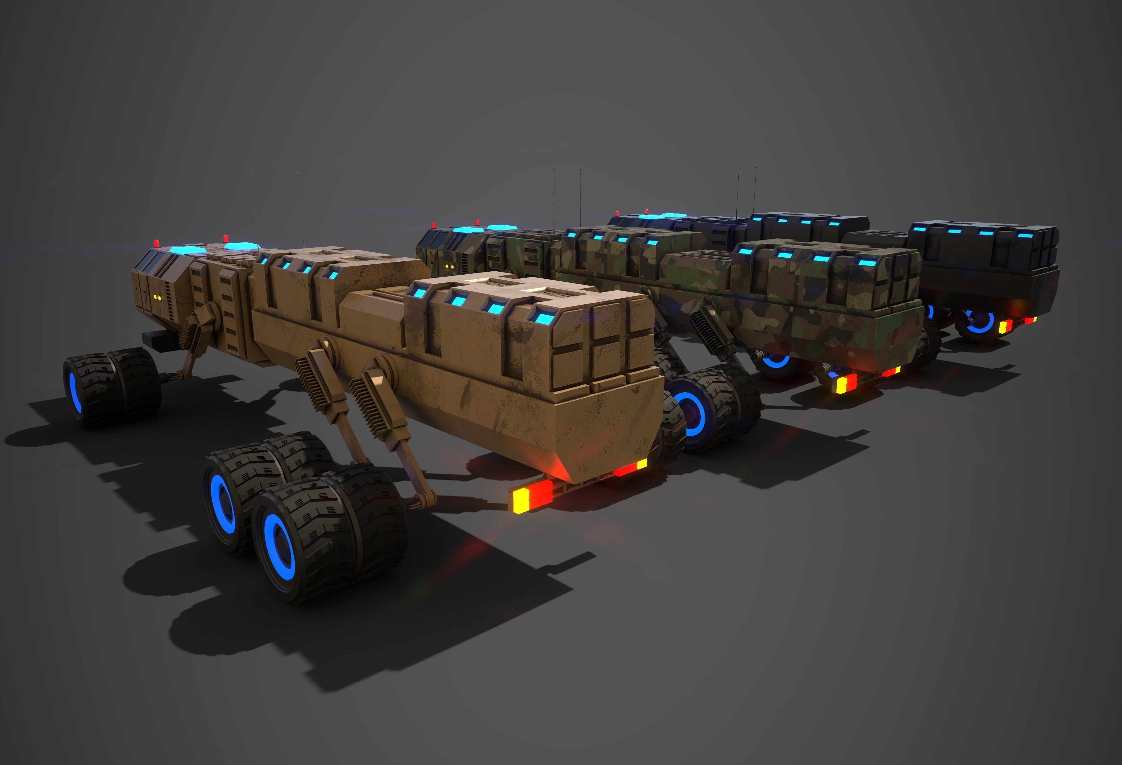 Rover Seven Low-poly 3D model_7