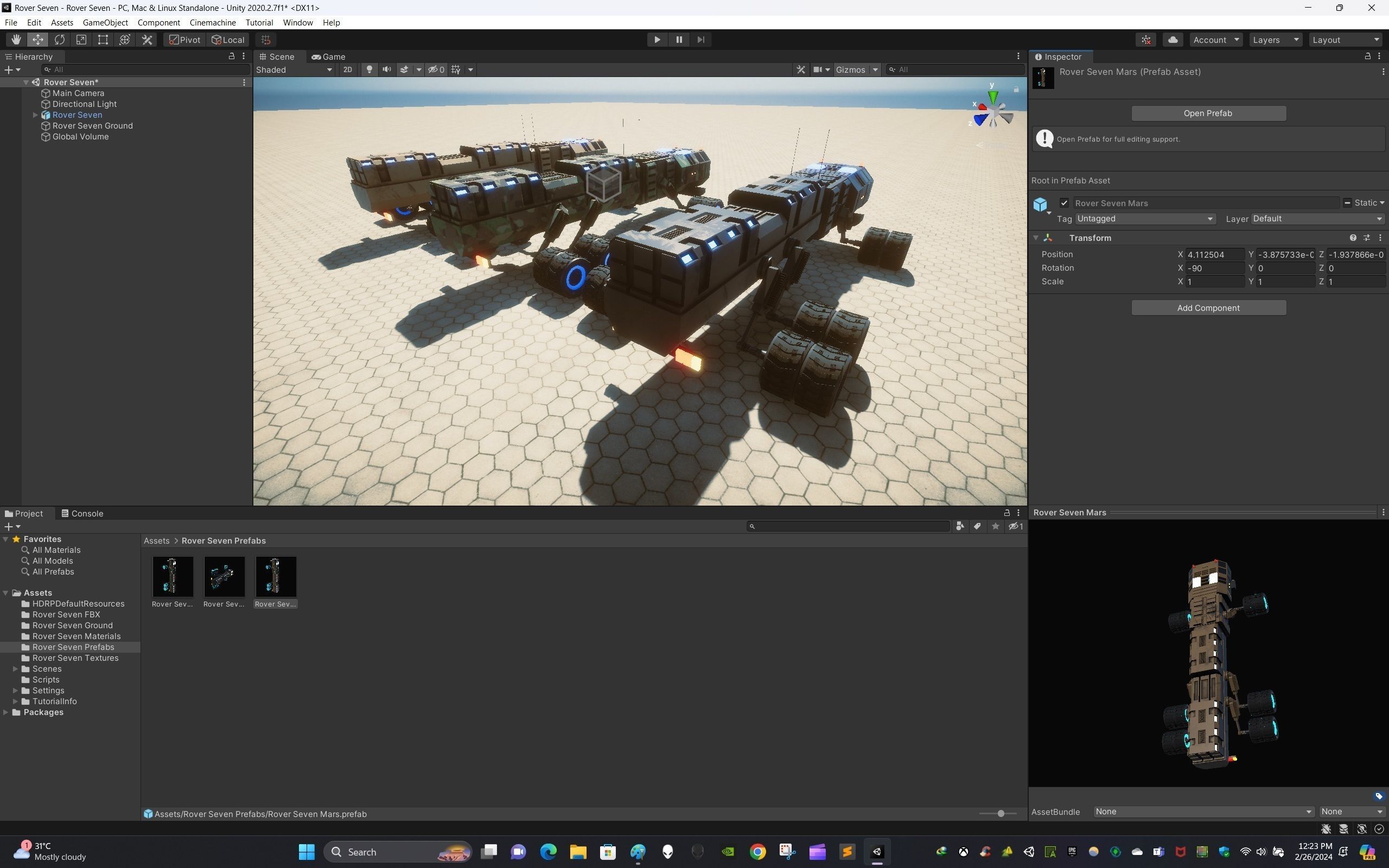 Rover Seven Low-poly 3D model_14