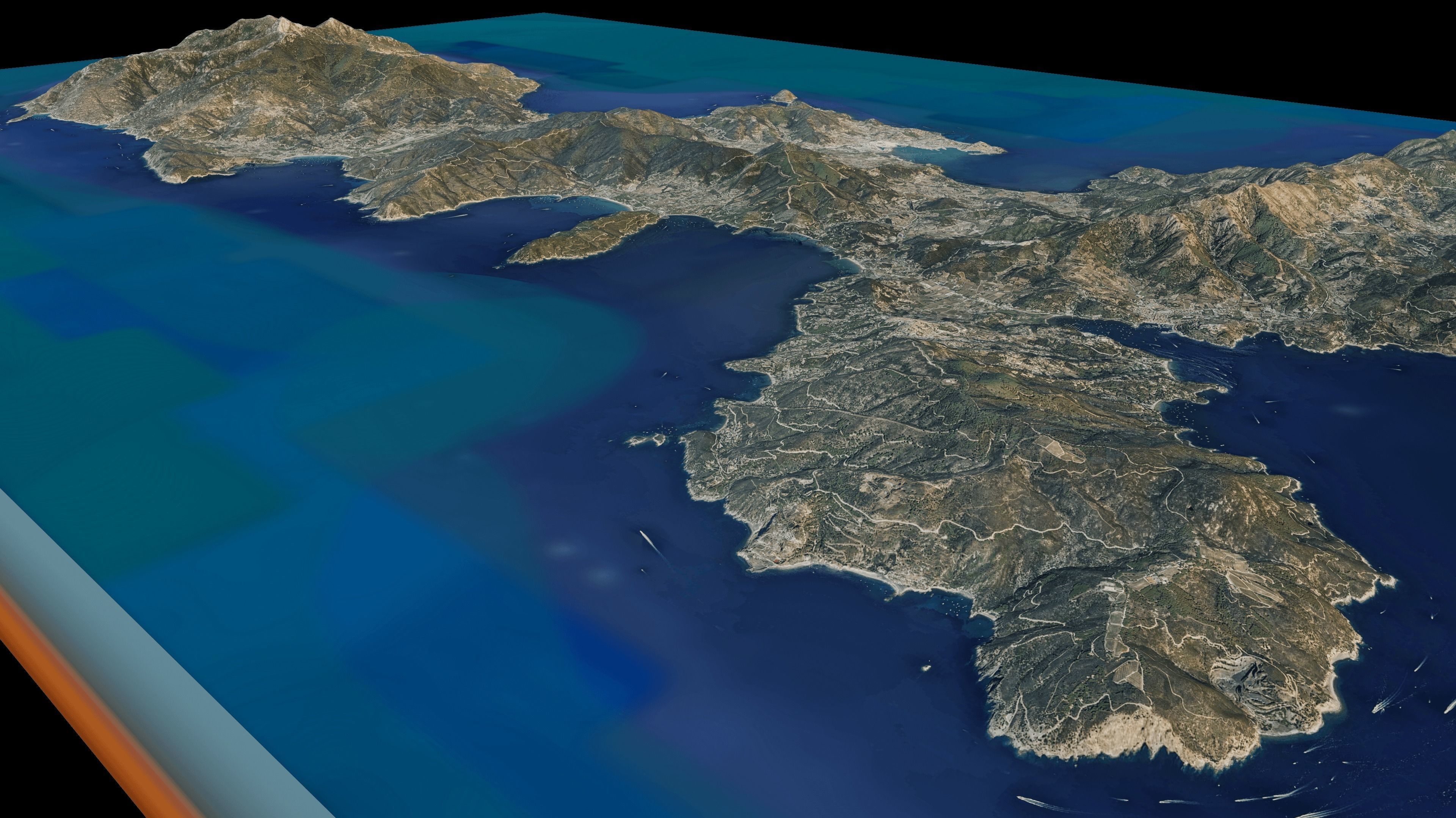 Elba Island 3d model terrain Low-poly 3D model_5