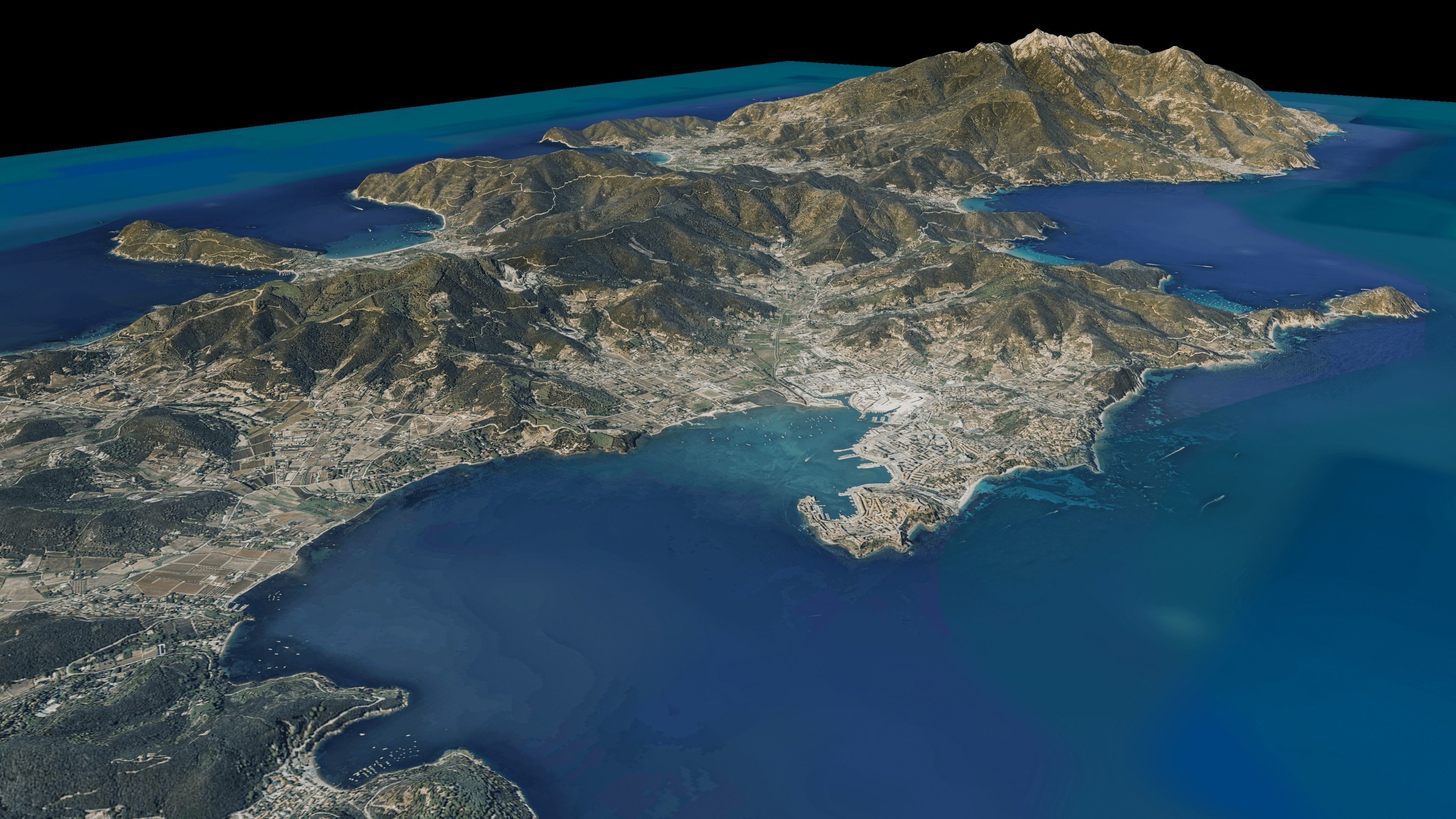 Elba Island 3d model terrain Low-poly 3D model_2