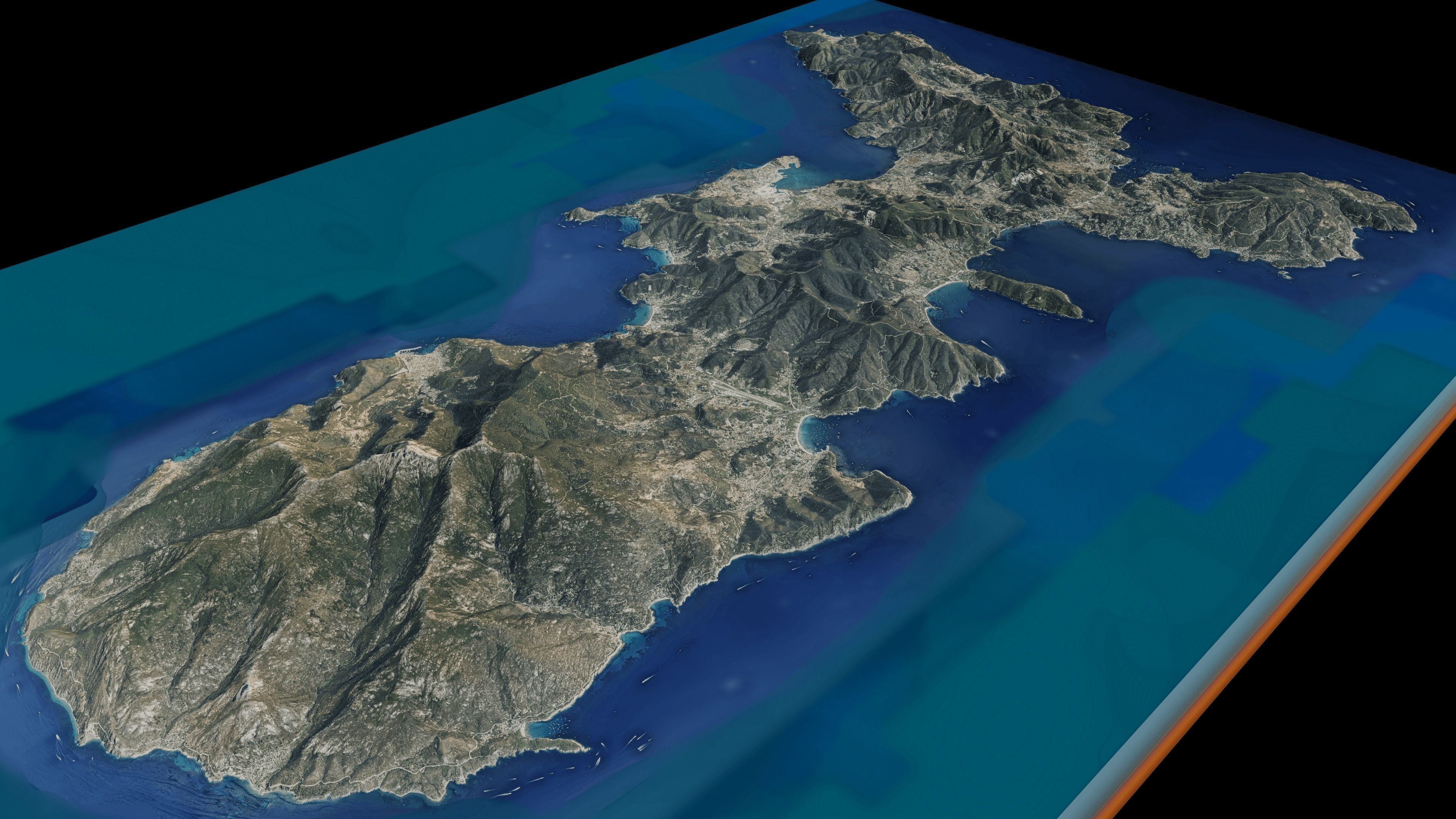 Elba Island 3d model terrain Low-poly 3D model_6