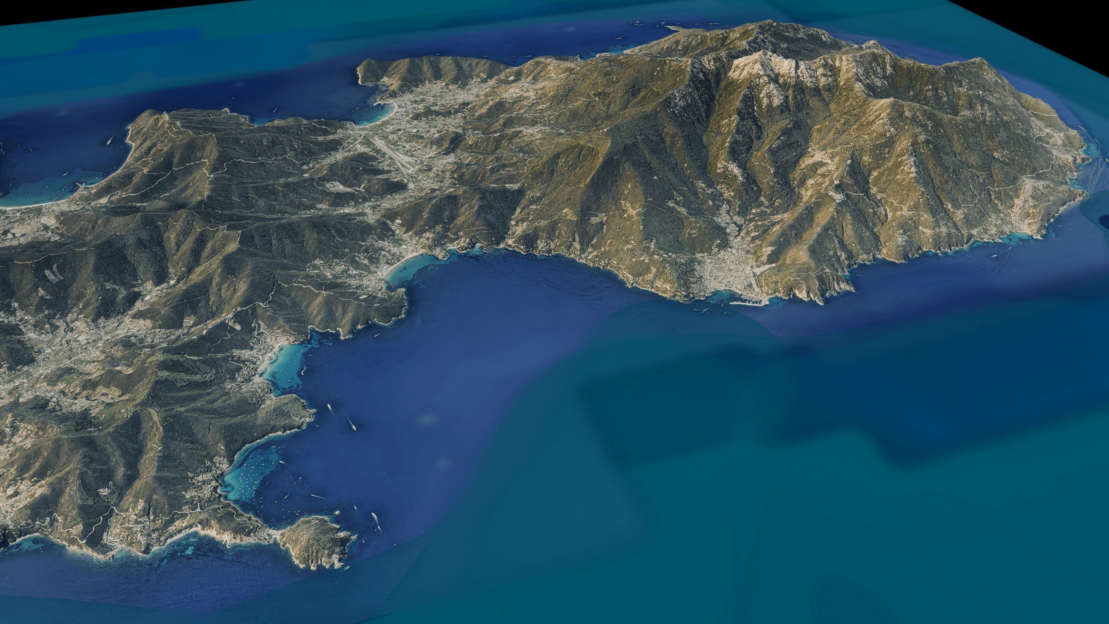 Elba Island 3d model terrain Low-poly 3D model_3