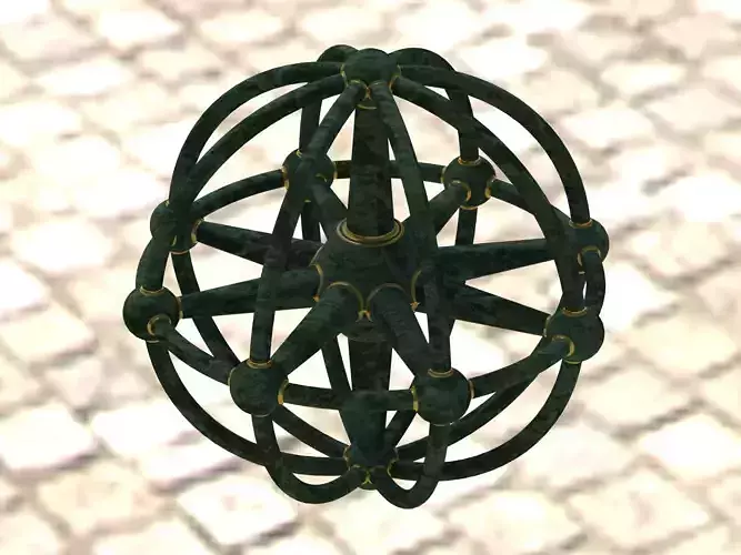 Wireframe Shape Geometric Sphere Linked 3D print model