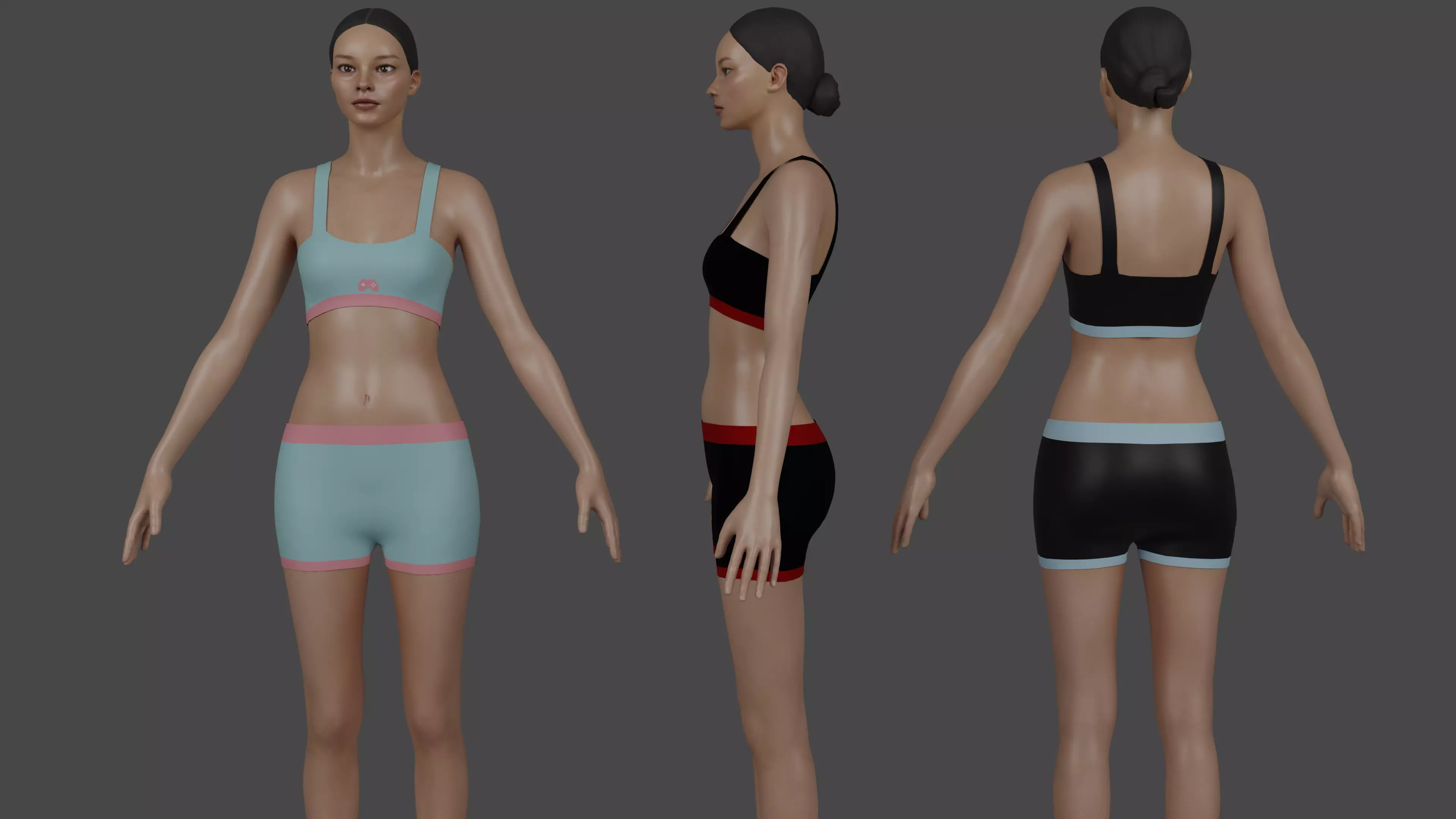 Cute Sportwear Low-poly 3D model