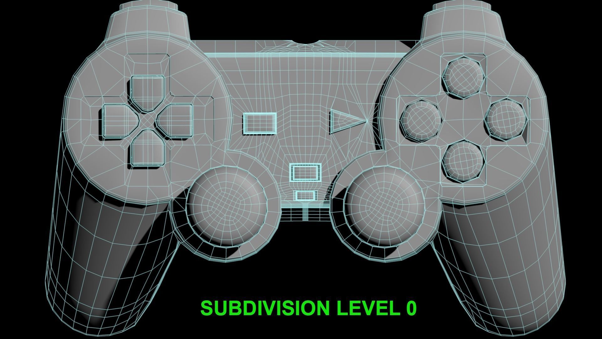 Ps1 Dual Shock Controller 3D model_20