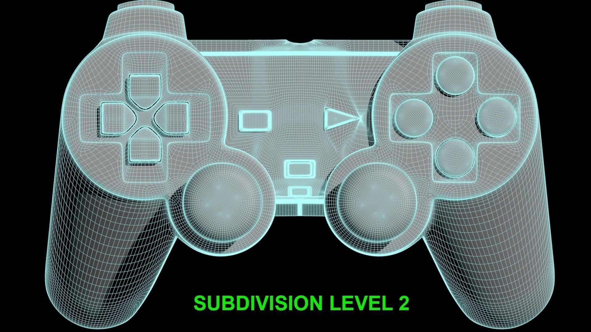 Ps1 Dual Shock Controller 3D model_19