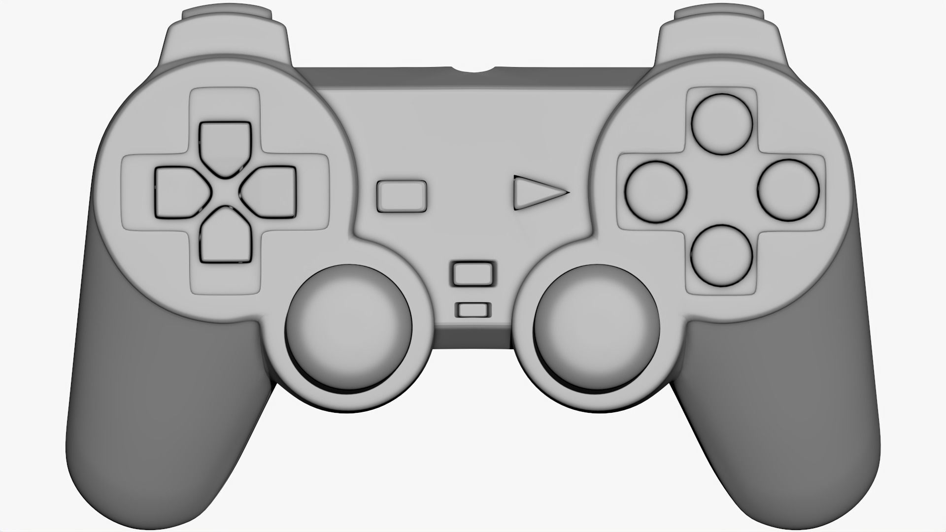 Ps1 Dual Shock Controller 3D model_10