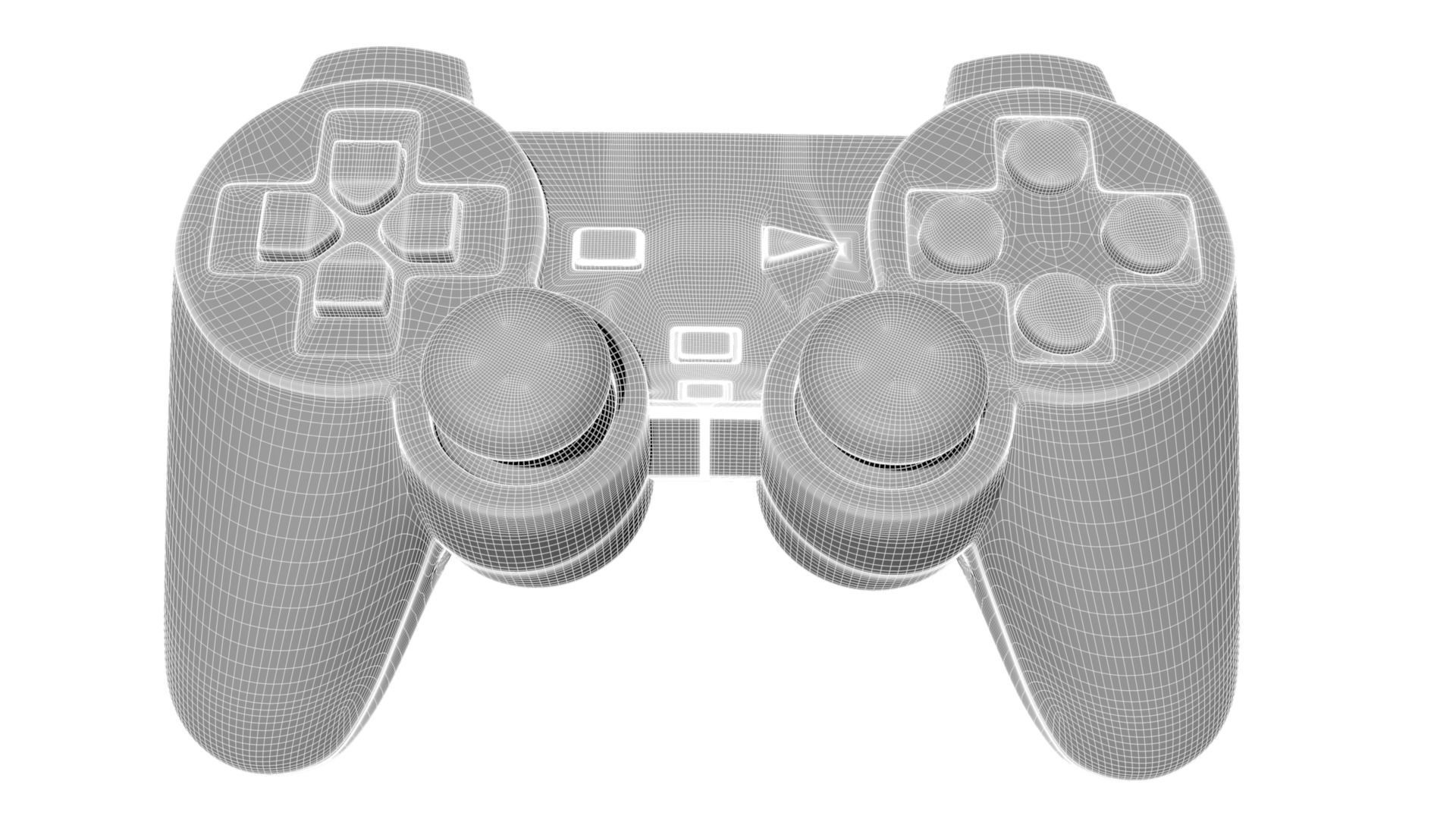 Ps1 Dual Shock Controller 3D model_25